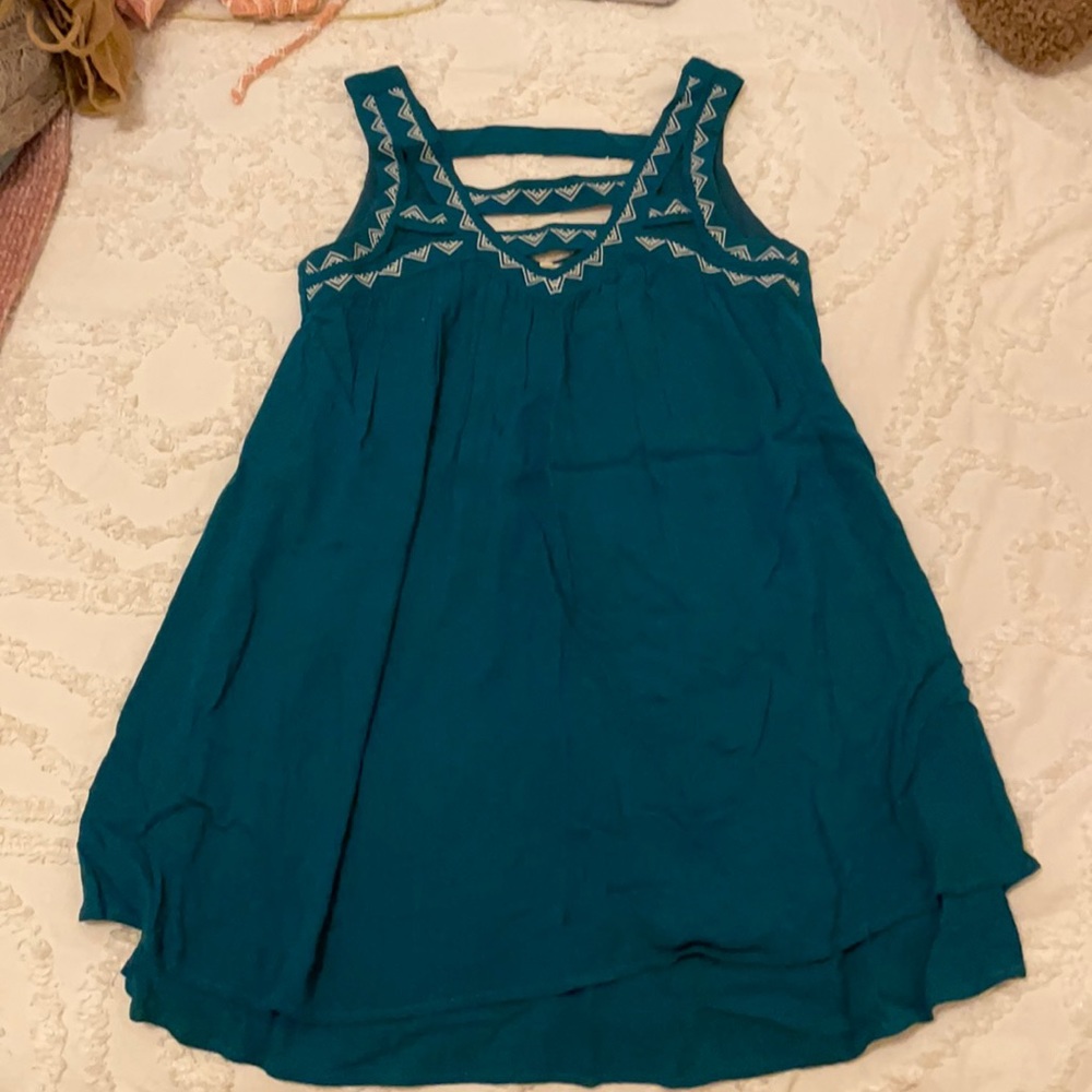 Jolt teal dress with detailing at the top, (XS)
